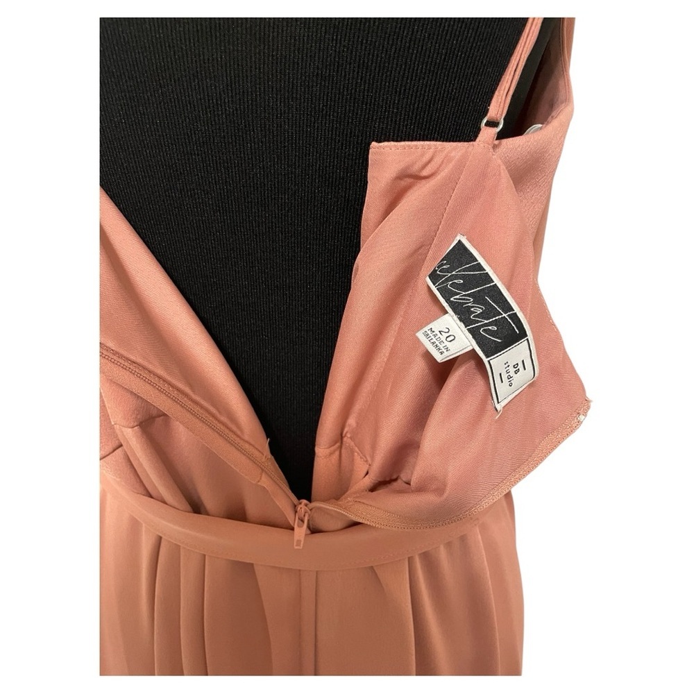 CELEBRATE DB STUDIO Crepe Satin Ruffle High-Low Dress NWT - Picture 3 of 6
